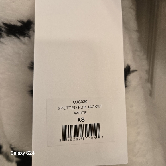 Juicy Couture White and Black Faux Fur Comfy Y2K Jacket NEW SZ XS - Picture 7 of 11